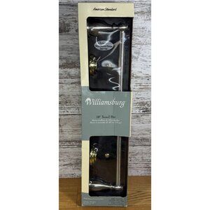 New In Box Williamsburg 18” Brushed Satin Nickel Towel Bar New Old Stock